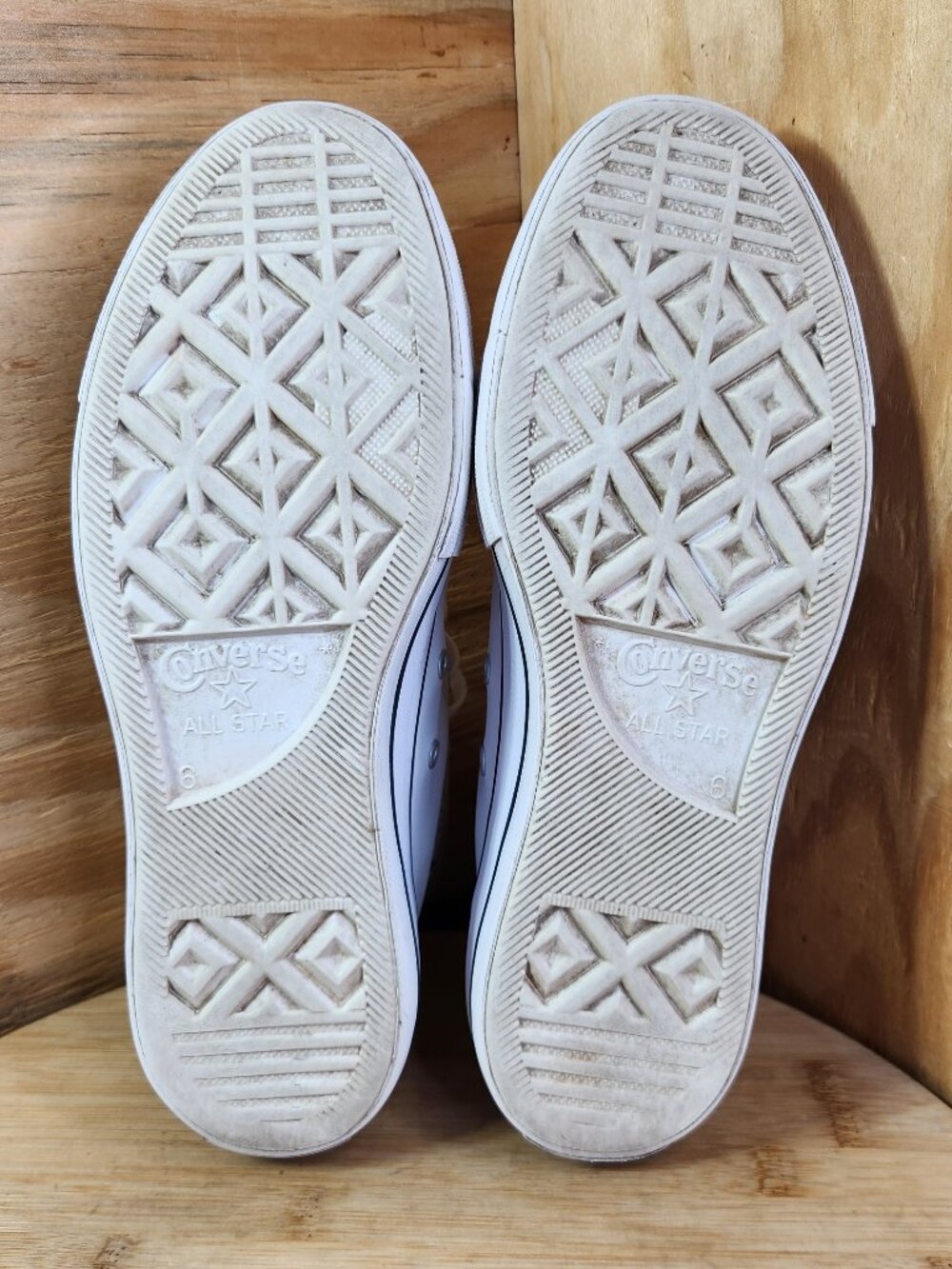 Converse Chuck Taylor All Star Womens White Leather Lift Platform Shoes Size 8 - Picture 11 of 12